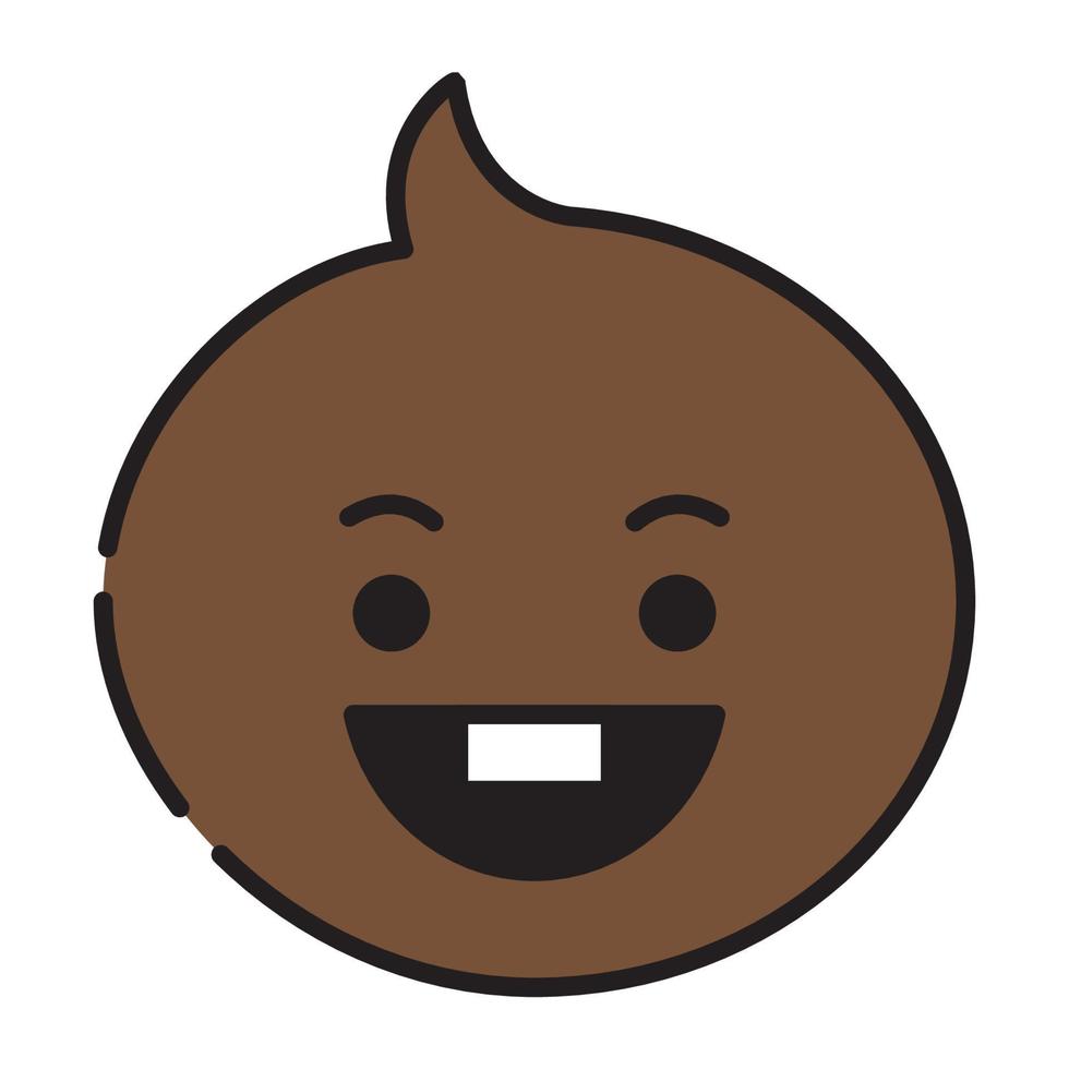 Icon Shooky Character. A cute face cartoon. Suitable for smartphone wallpaper, prints, poster, flyers, greeting card, ect. vector