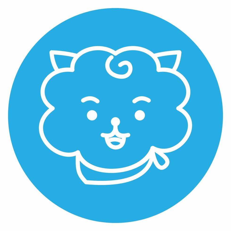 Icon Rj Character. A cute face cartoon. Suitable for smartphone wallpaper, prints, poster, flyers, greeting card, ect vector