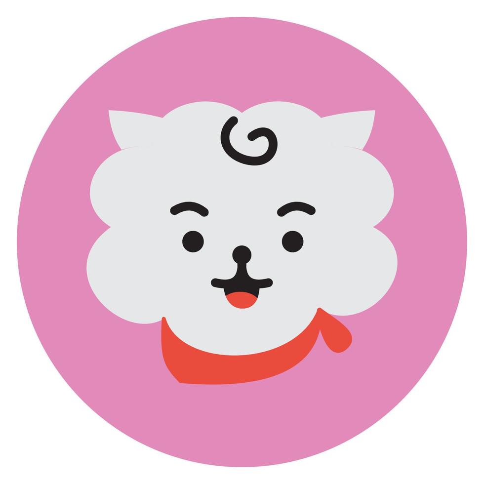 Icon Rj Character. A cute face cartoon. Suitable for smartphone wallpaper, prints, poster, flyers, greeting card, ect. vector