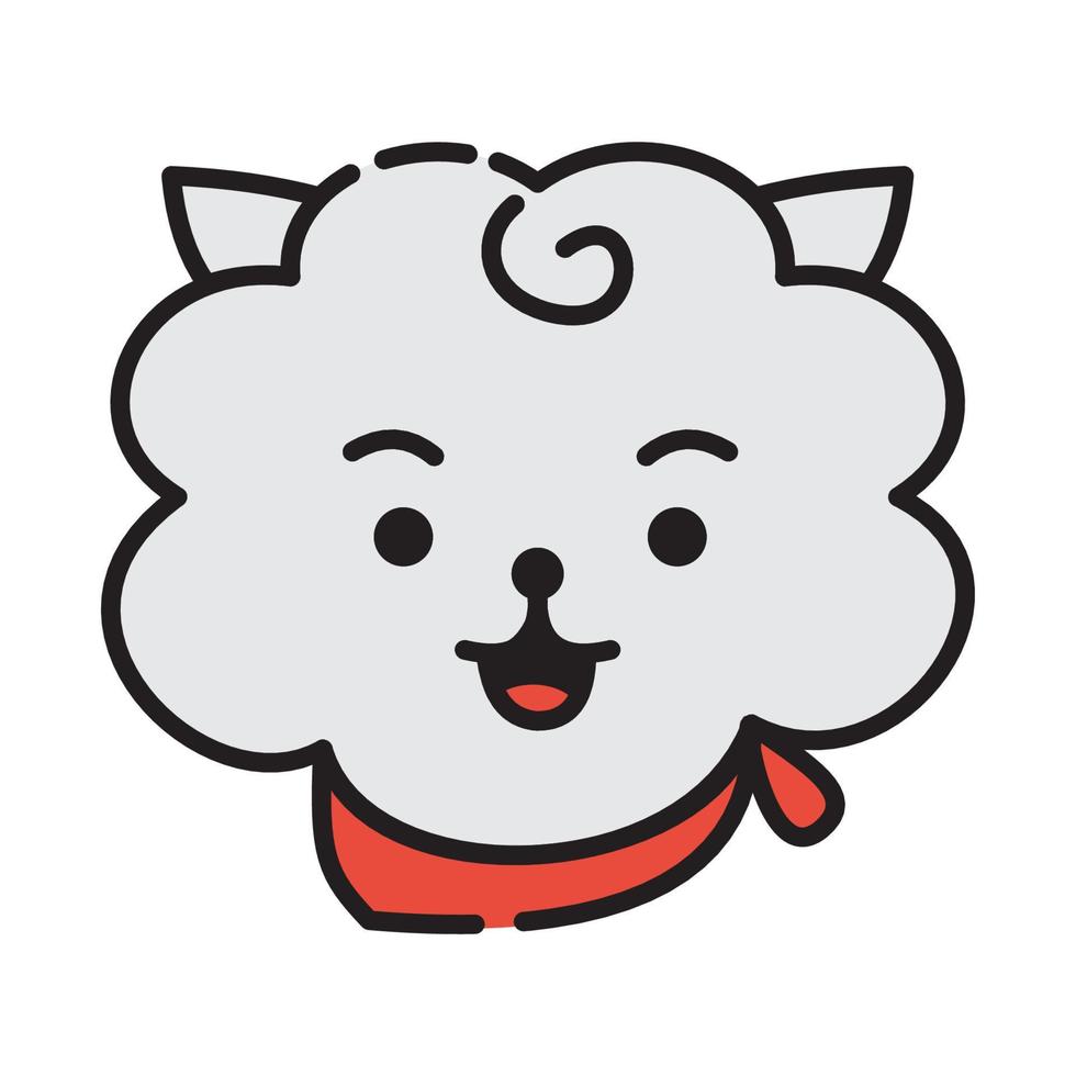 Icon Rj Character. A cute face cartoon. Suitable for smartphone wallpaper, prints, poster, flyers, greeting card, ect. vector