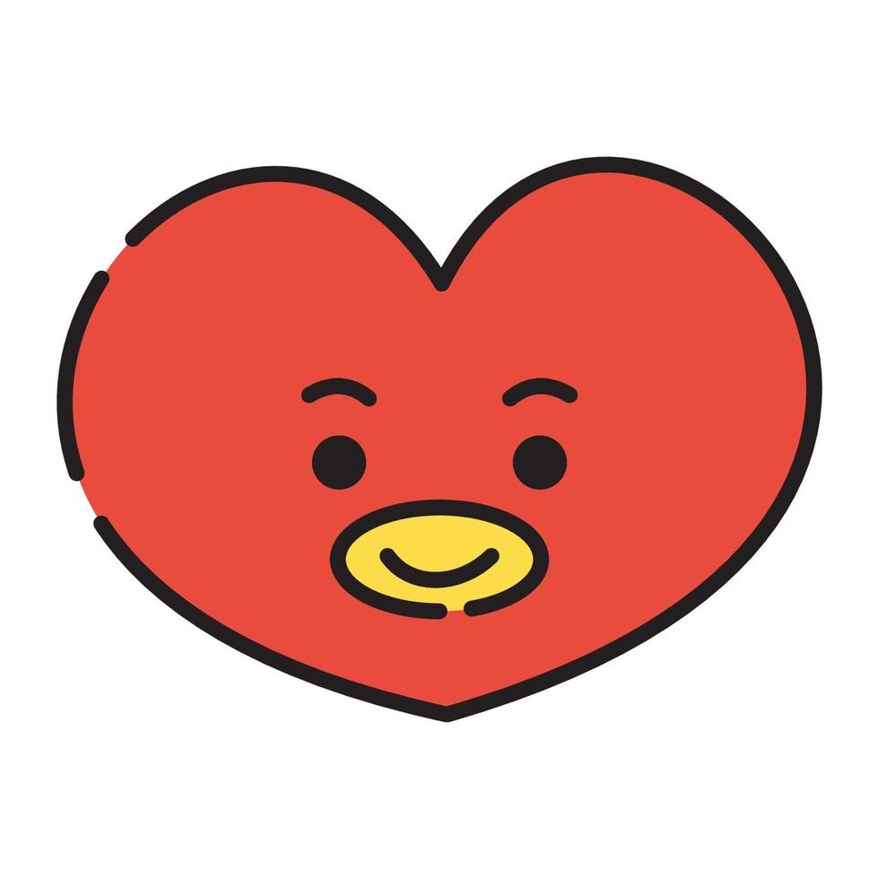 Icon Tata Character. A cute face cartoon. Suitable for smartphone wallpaper, prints, poster, flyers, greeting card, ect. vector