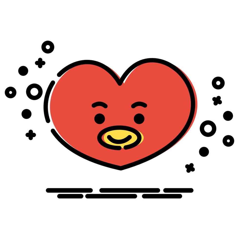 Icon Tata Character. A cute face cartoon. Suitable for smartphone wallpaper, prints, poster, flyers, greeting card, ect. vector