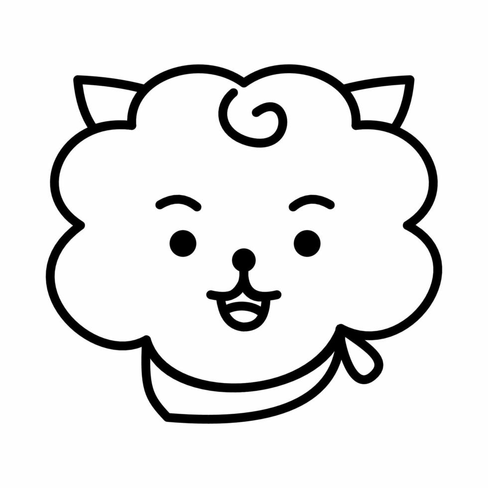 Icon Rj Character. A cute face cartoon. Suitable for smartphone wallpaper, prints, poster, flyers, greeting card, ect vector