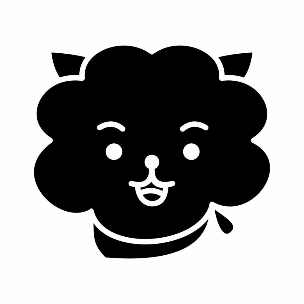 Icon Rj Character. A cute face cartoon. Suitable for smartphone wallpaper, prints, poster, flyers, greeting card, ect vector