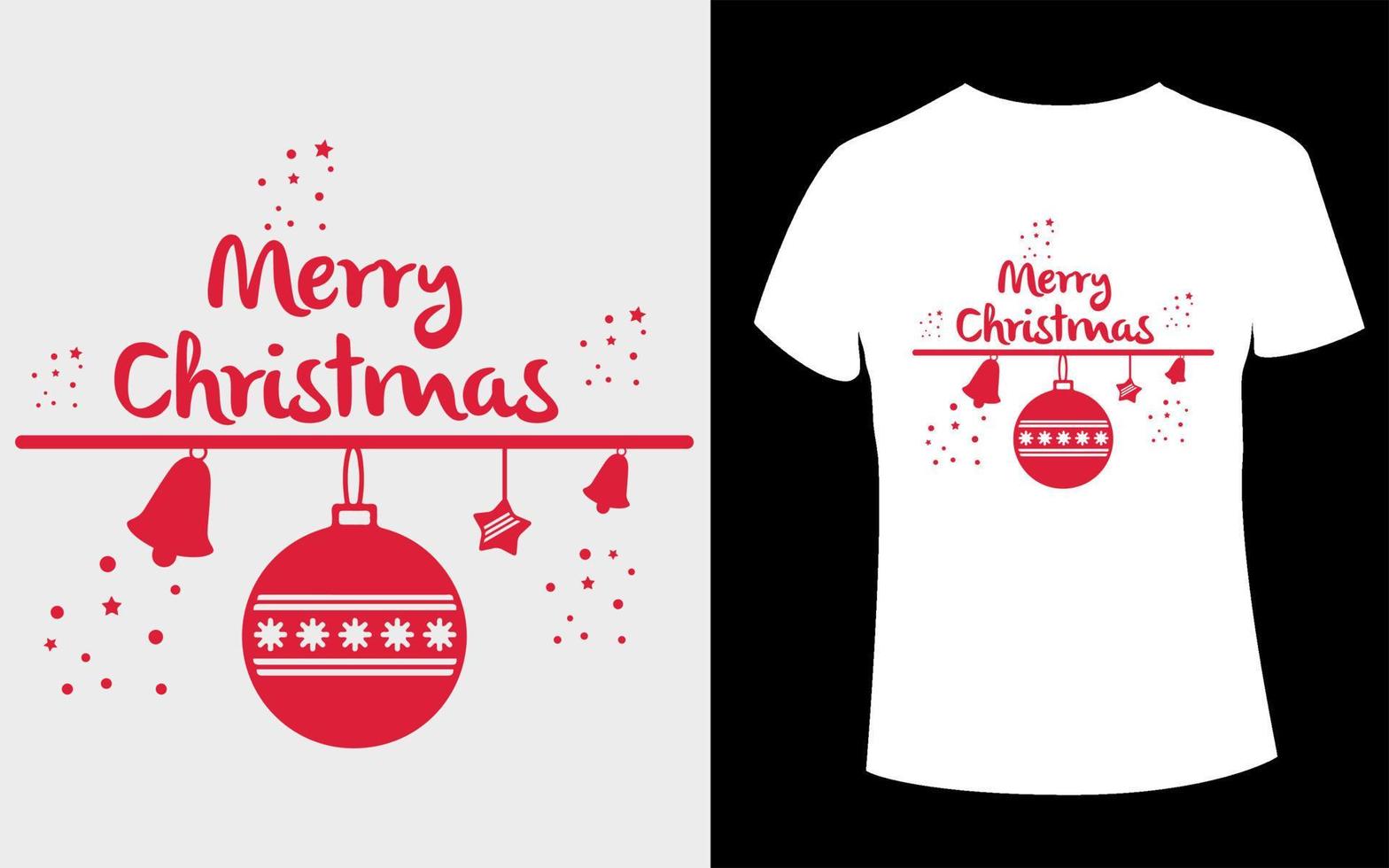 diseño de camiseta de feliz navidad con vector editable