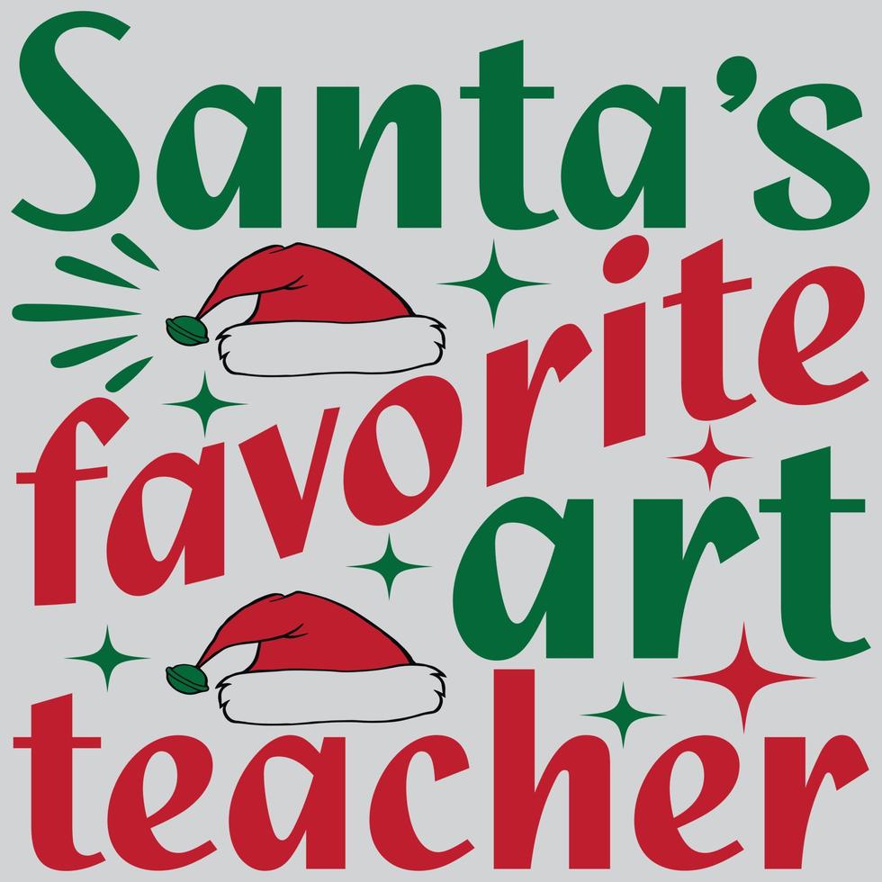 Santa's favorite art teacher. vector