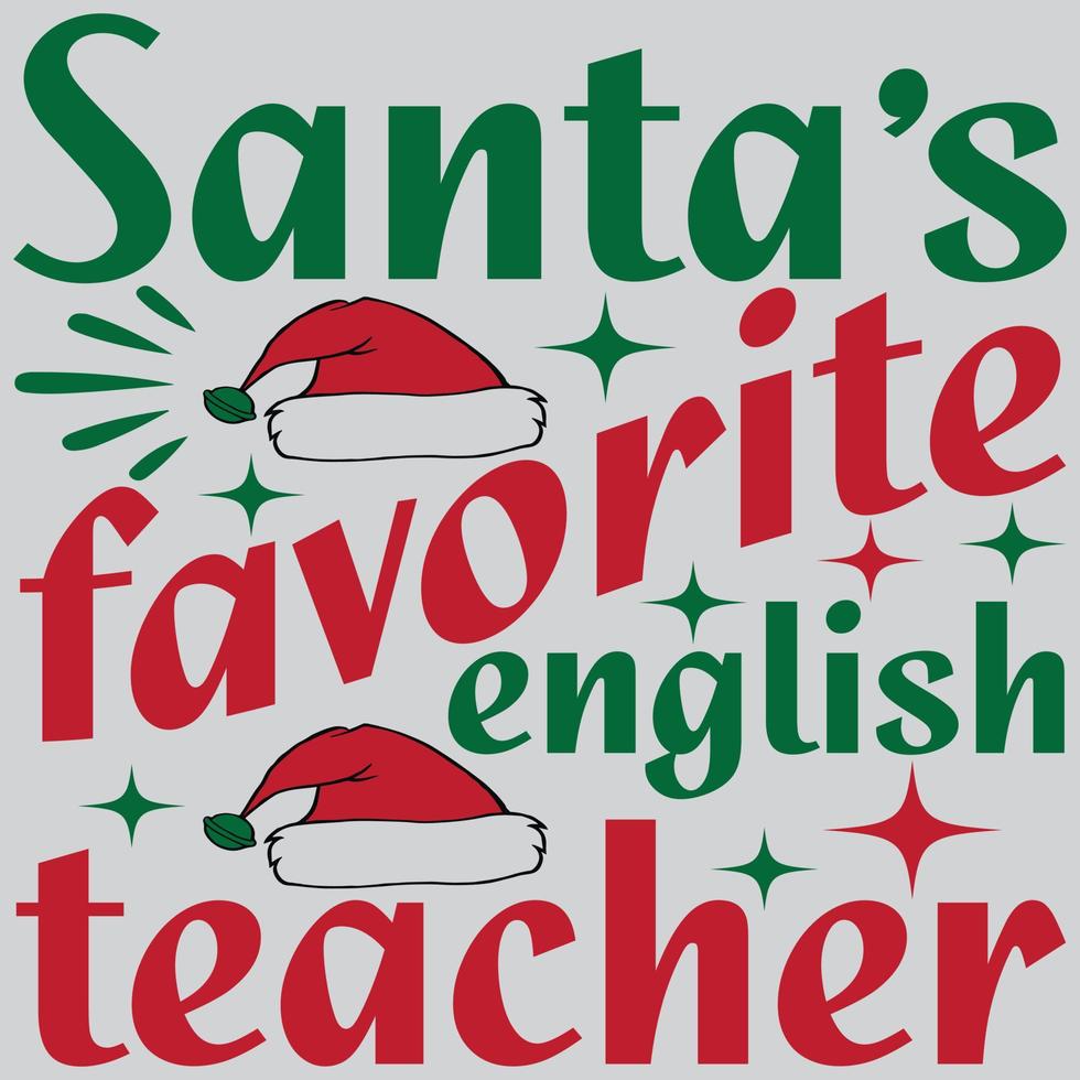 Santa's favorite English teacher. vector