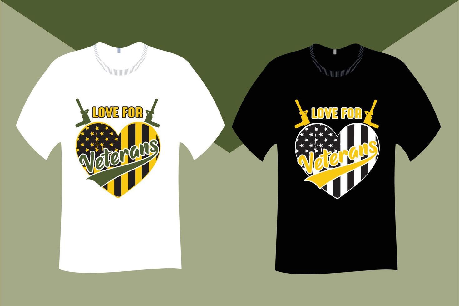 Love for Veterans T Shirt Design vector