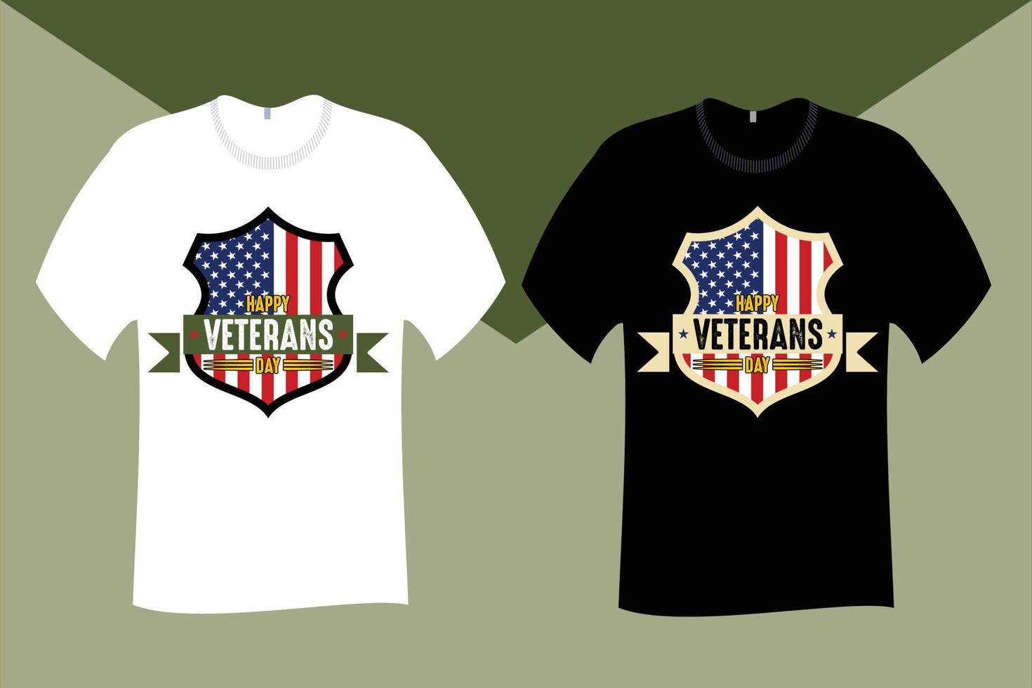 diseño de camiseta feliz día de los veteranos vector