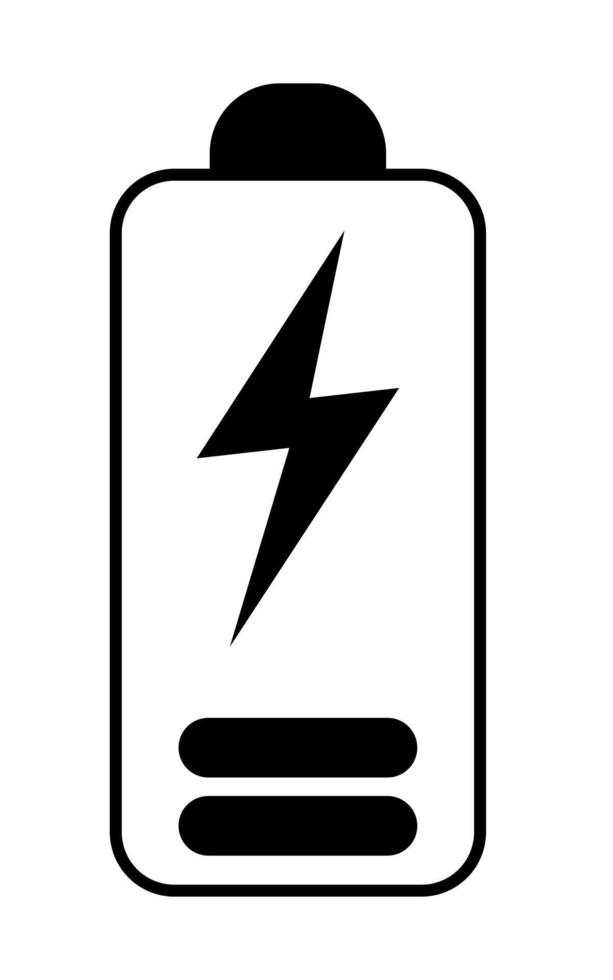 Battery charging icon, vector illustration