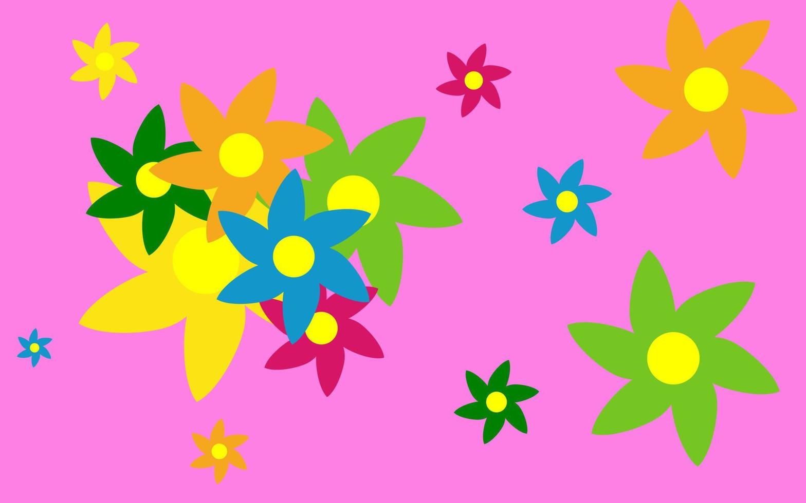 fondo floral colorido para la impresión de tarjetas de felicitación. vector