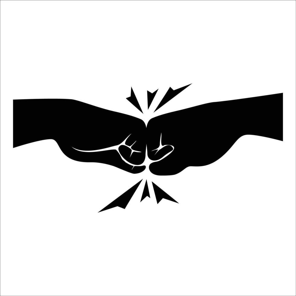 fist bump vector illustration. agreement sign and symbol.