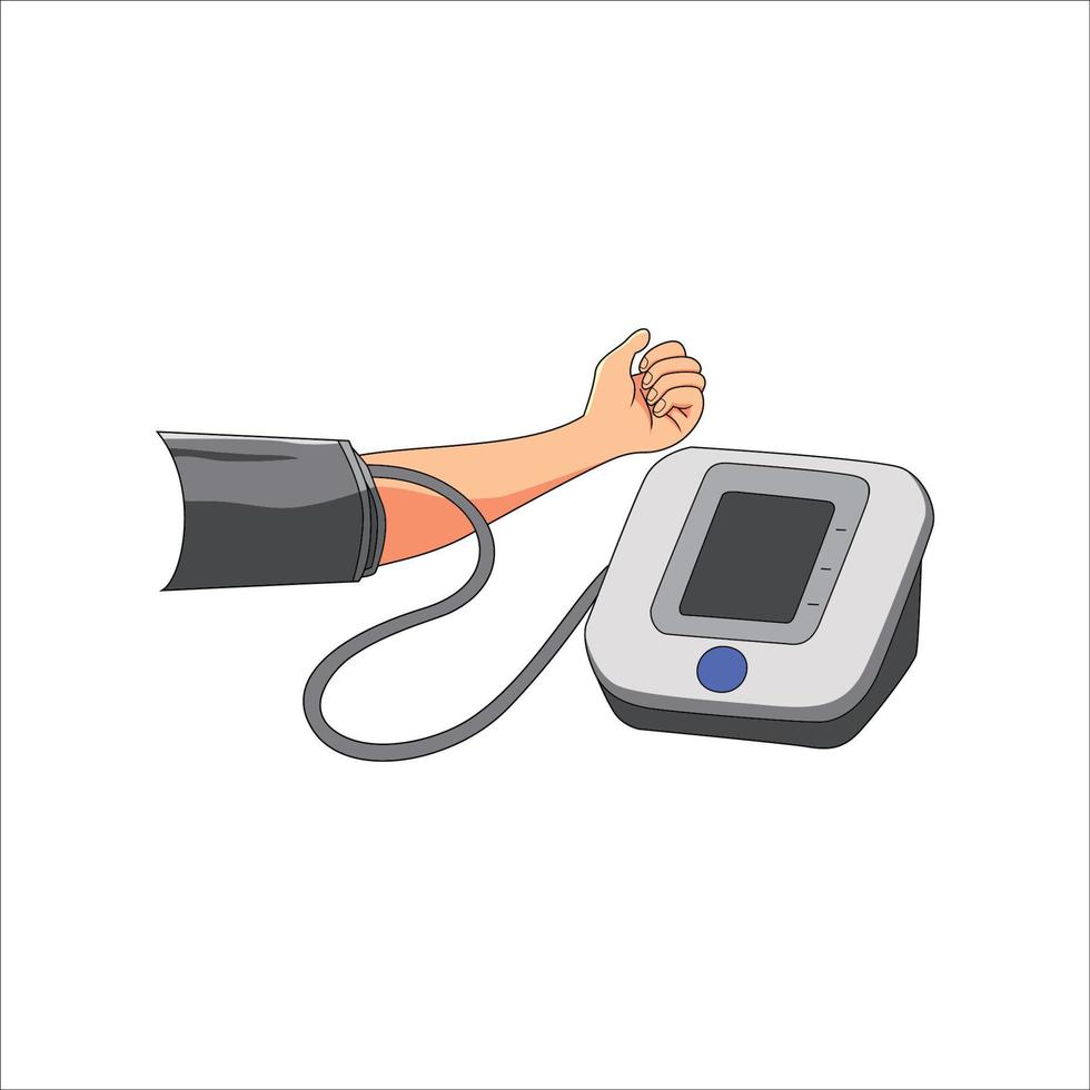 blood pressure monitor vector illustration. health device sign and symbol.