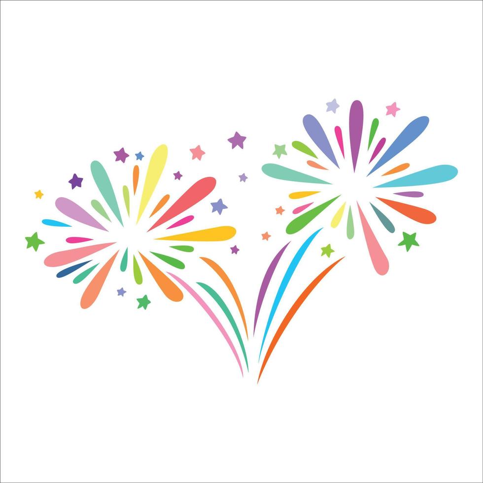 fireworks vector illustration. celebration sign and symbol.