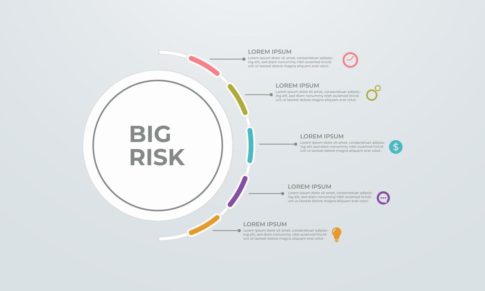 infographic design with 5 steps for data visualization, diagram, annual report, web design, presentation. Vector business template