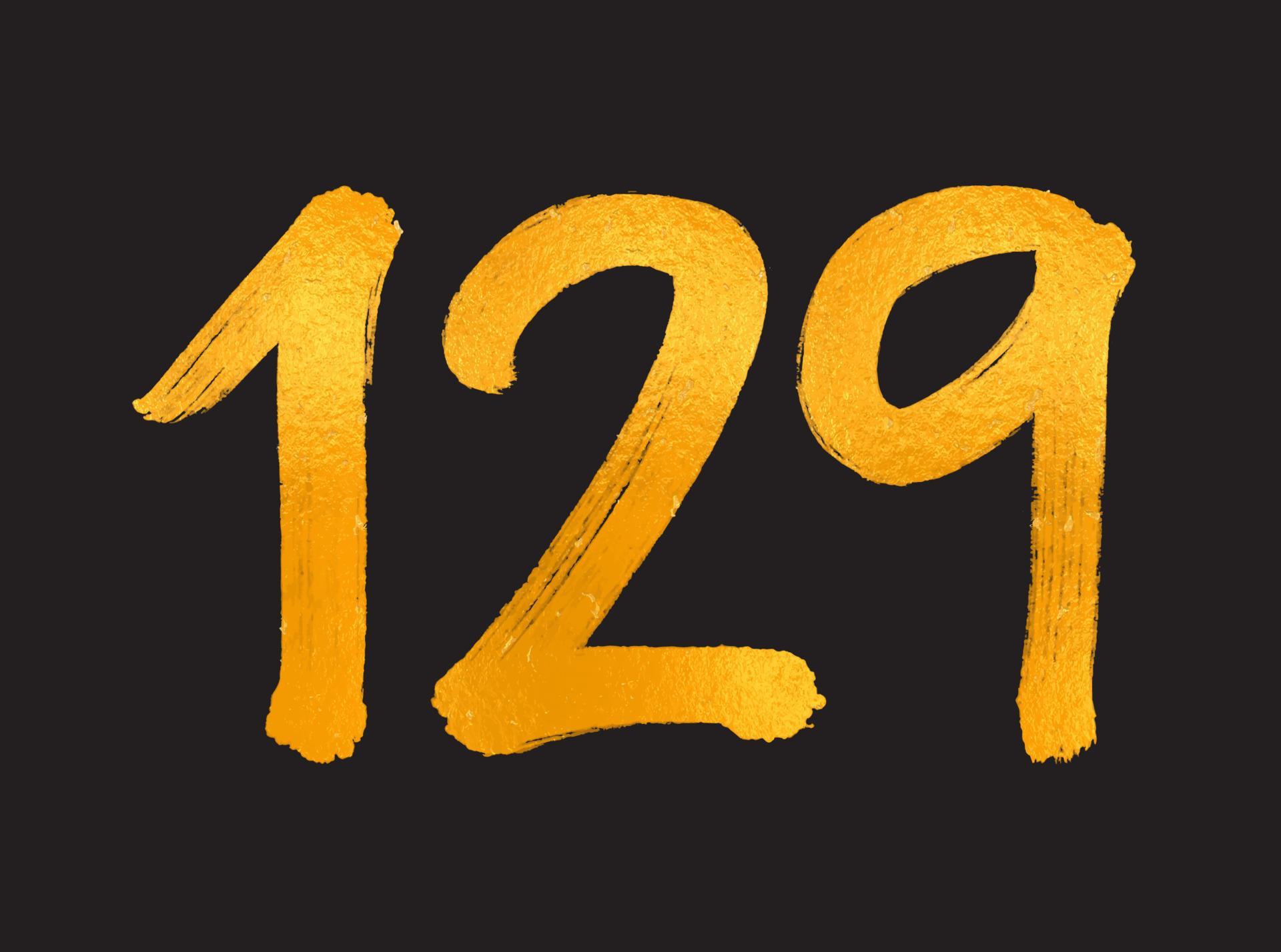 129 Number logo vector illustration, 129 Years Anniversary Celebration