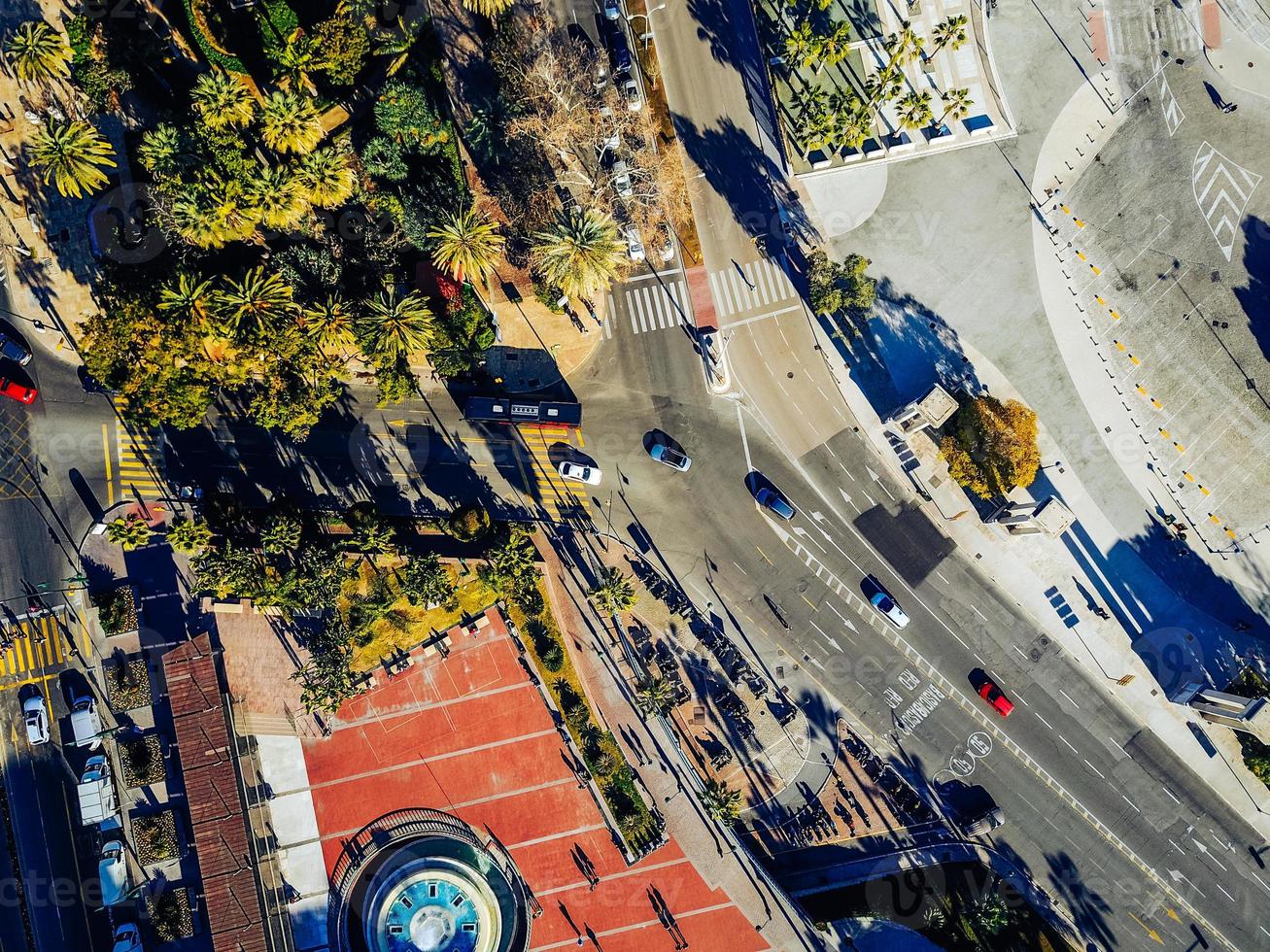 calle de la ciudad desde el aire. foto