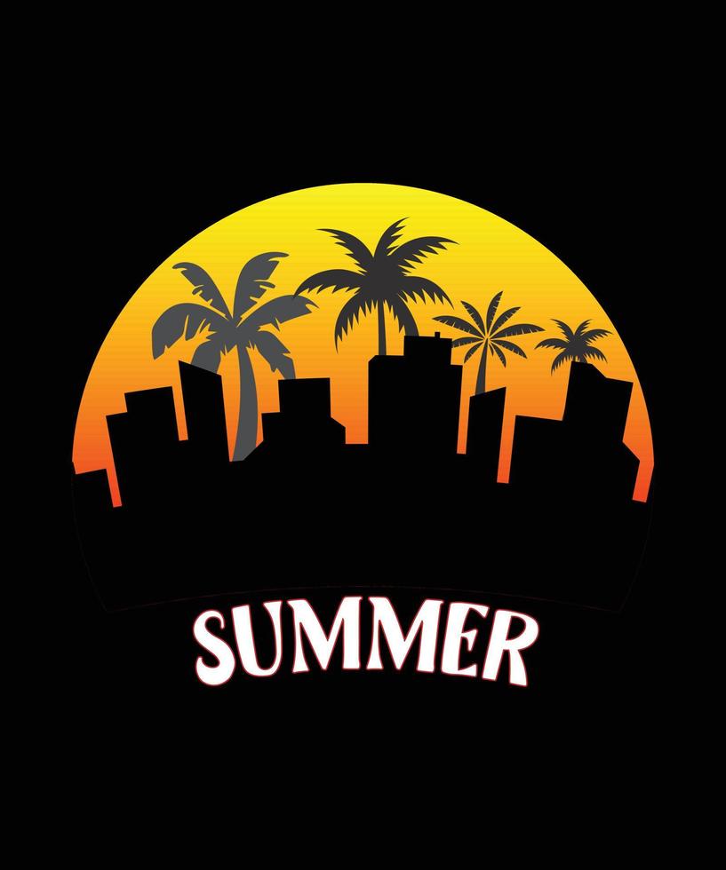 Summer Time Landscape Holiday Vector illustrations for your work Logo, mascot merchandise t-shirt