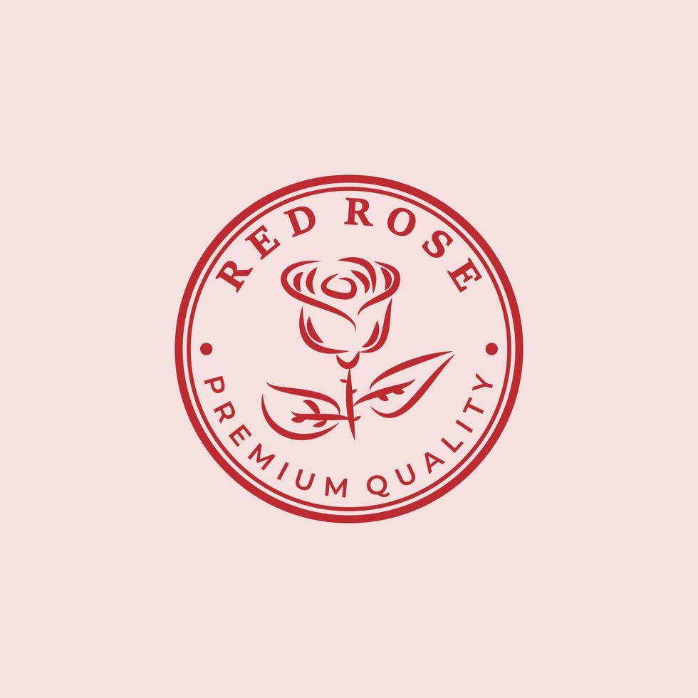 Ilustración de vector de plantilla de logotipo de flor rosa