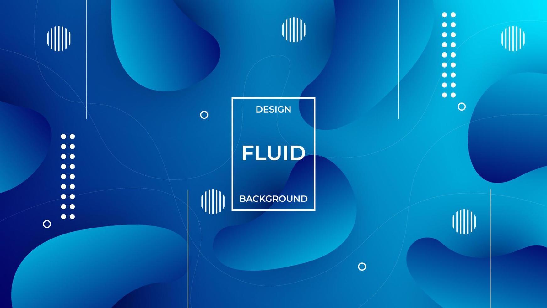 Abstract Memphis Background in Blue Color. Fluid Background Style For Banner, Flyer, Website Backdrop, Design Promotion And Business Presentation vector