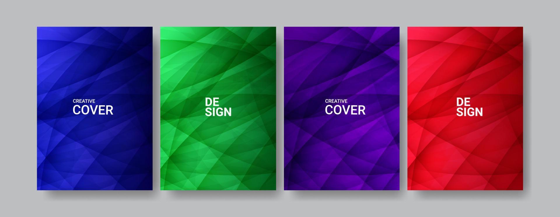 Colorful business cover collection design in a4 size vector