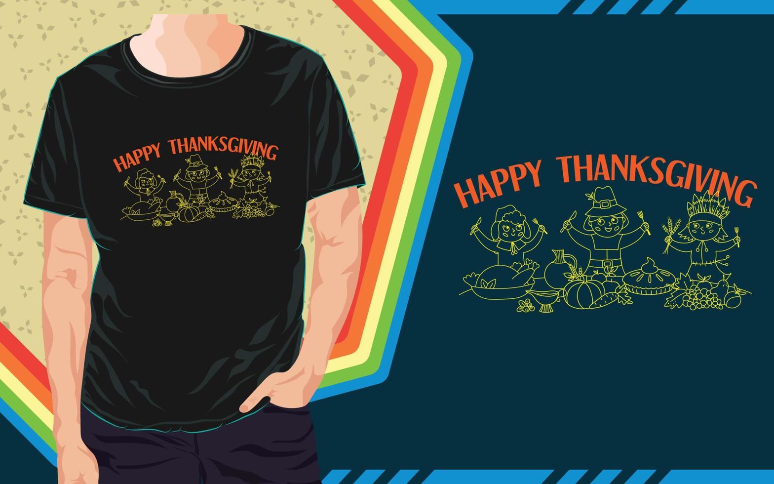 Thanksgiving T shirt Design vector