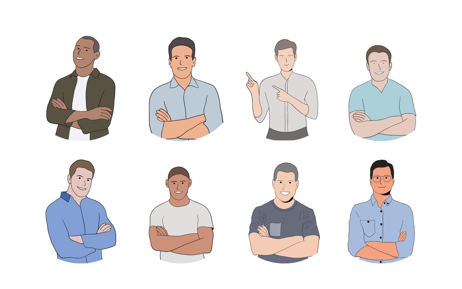 Young handsome man illustration vector