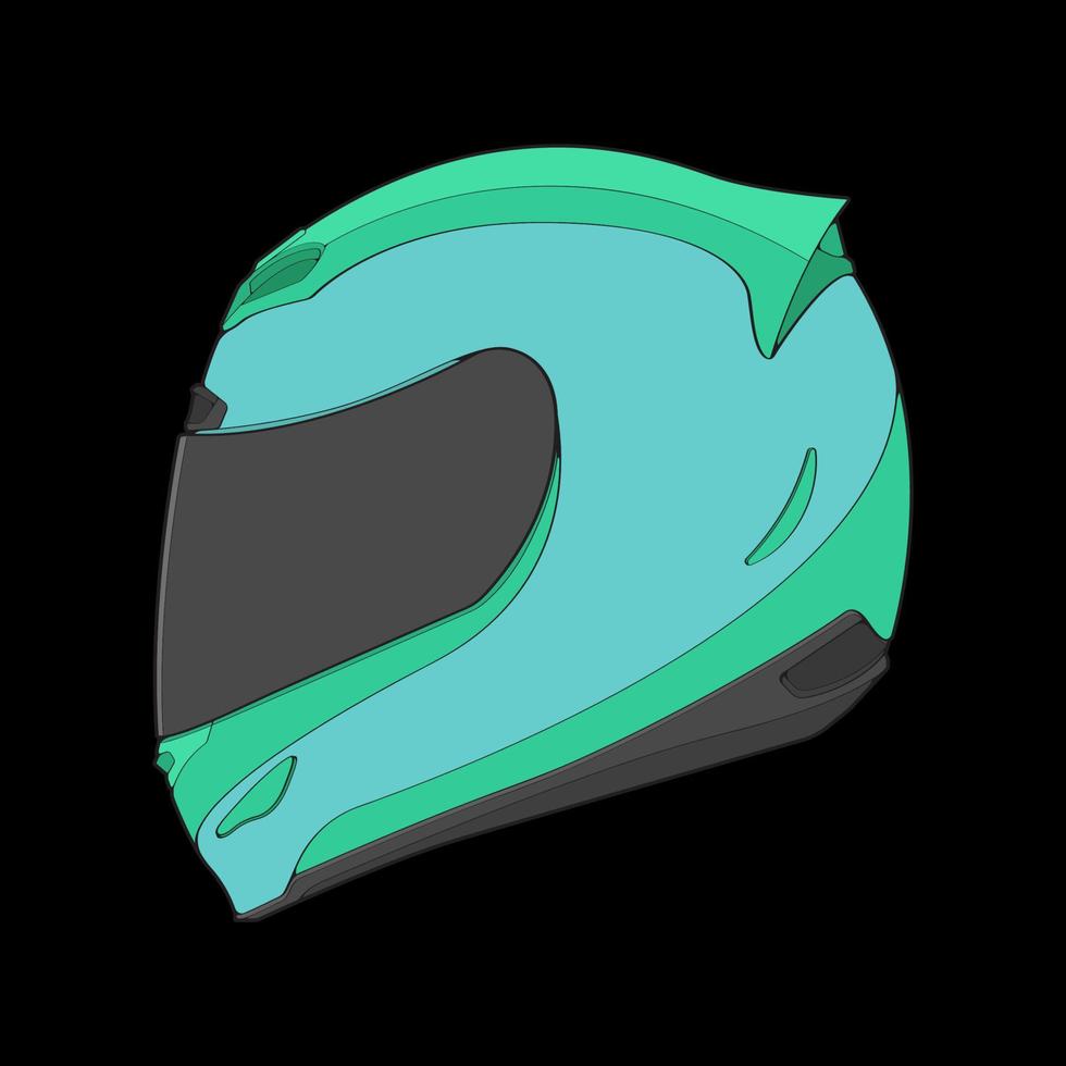 casco de bloque ilustración vectorial de cara completa, concepto de casco, vector de casco, arte vectorial