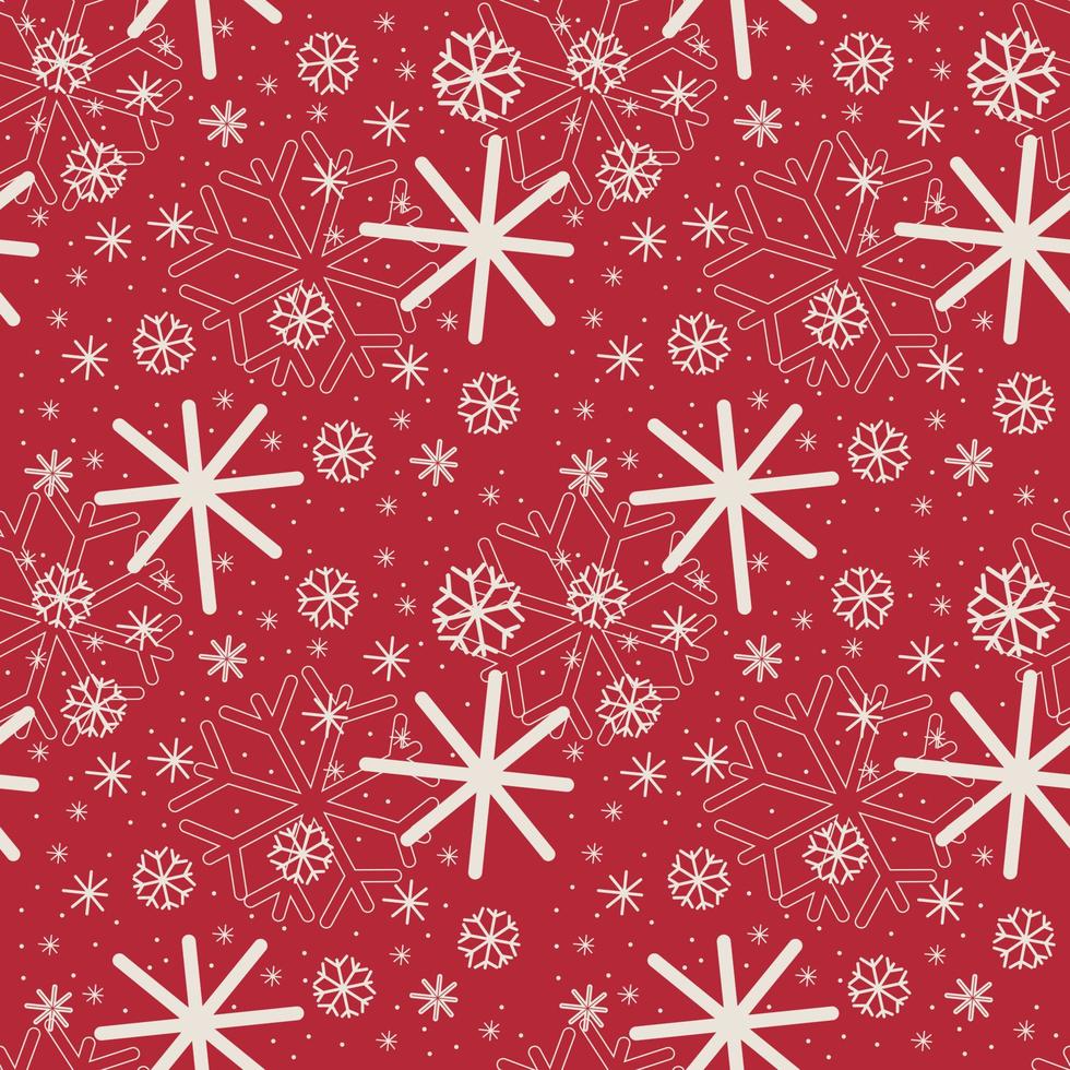 Seamless Christmas snowflake pattern vector