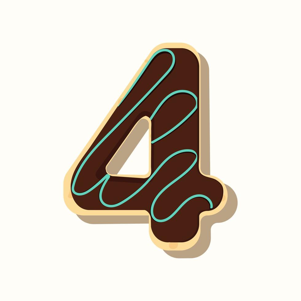 donut number four vector