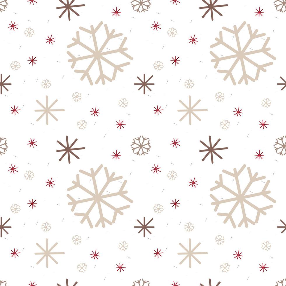 Seamless snowflake pattern vector