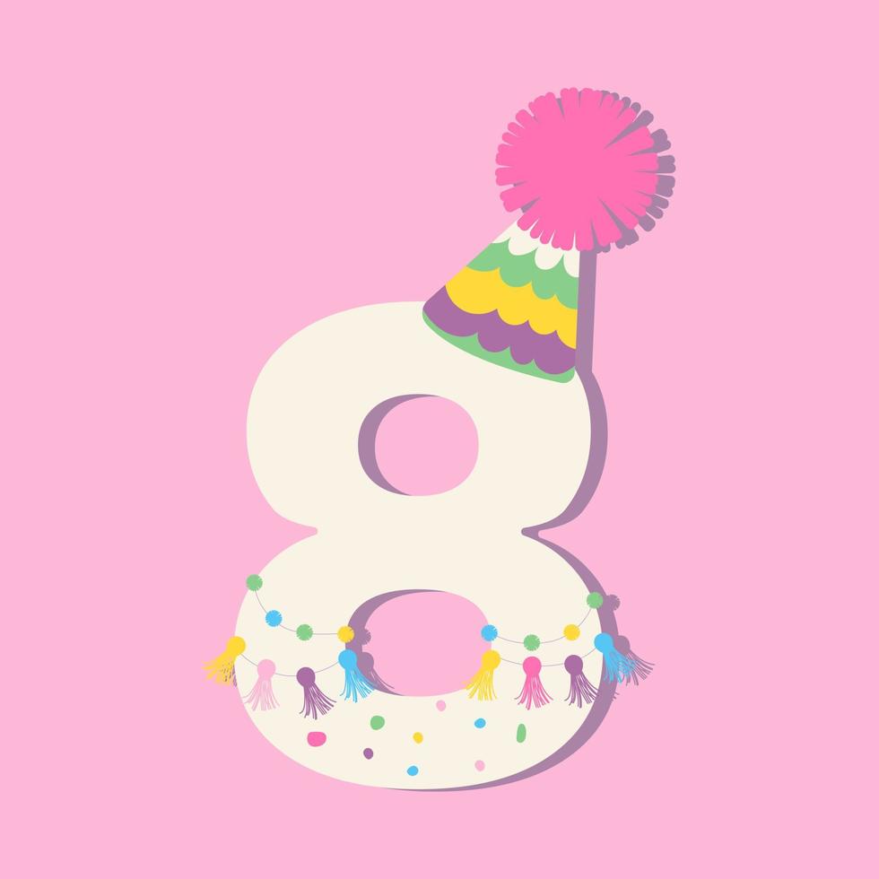 Mexican number eight vector