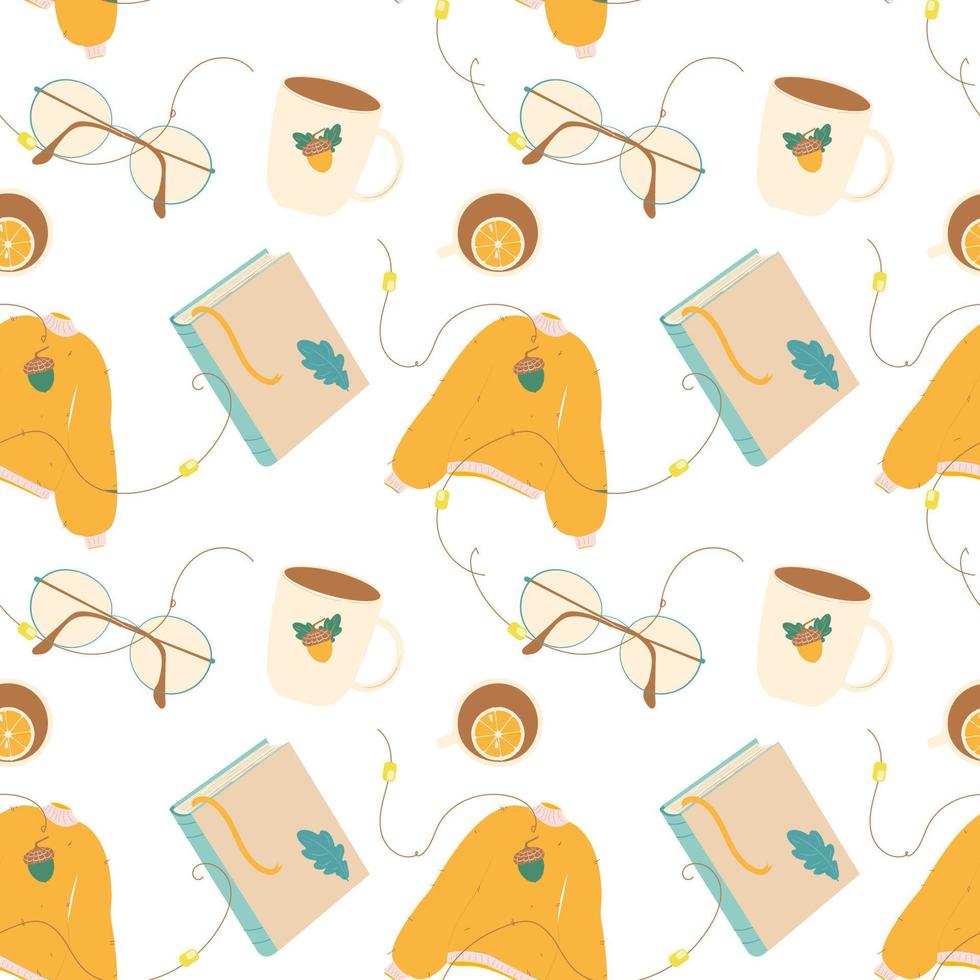 Seamless autumn pattern. vector