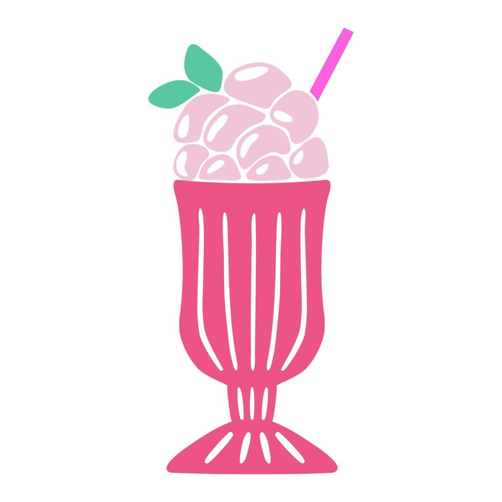 Milkshake colored logo vector illustration isolated on white background. Abstract flat illustration