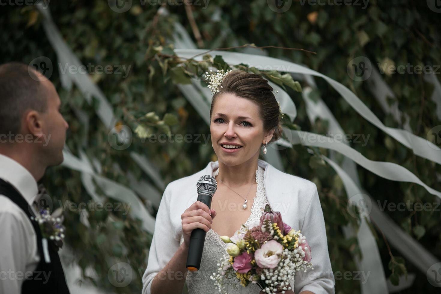 wedding ceremony outdoors photo