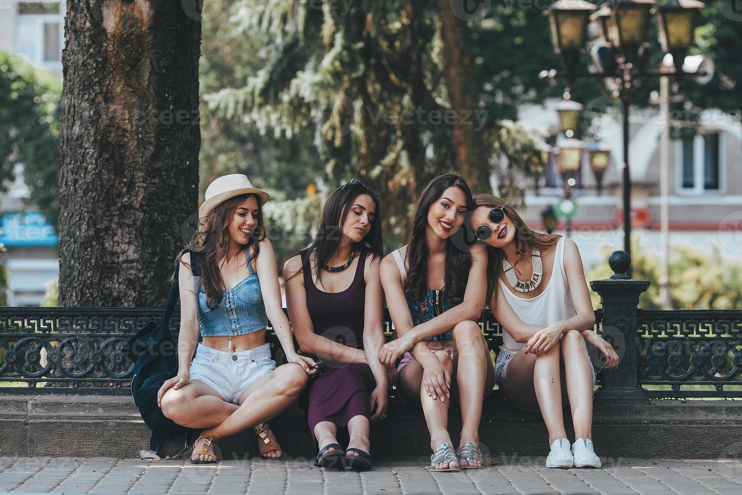 four beautiful young girls photo