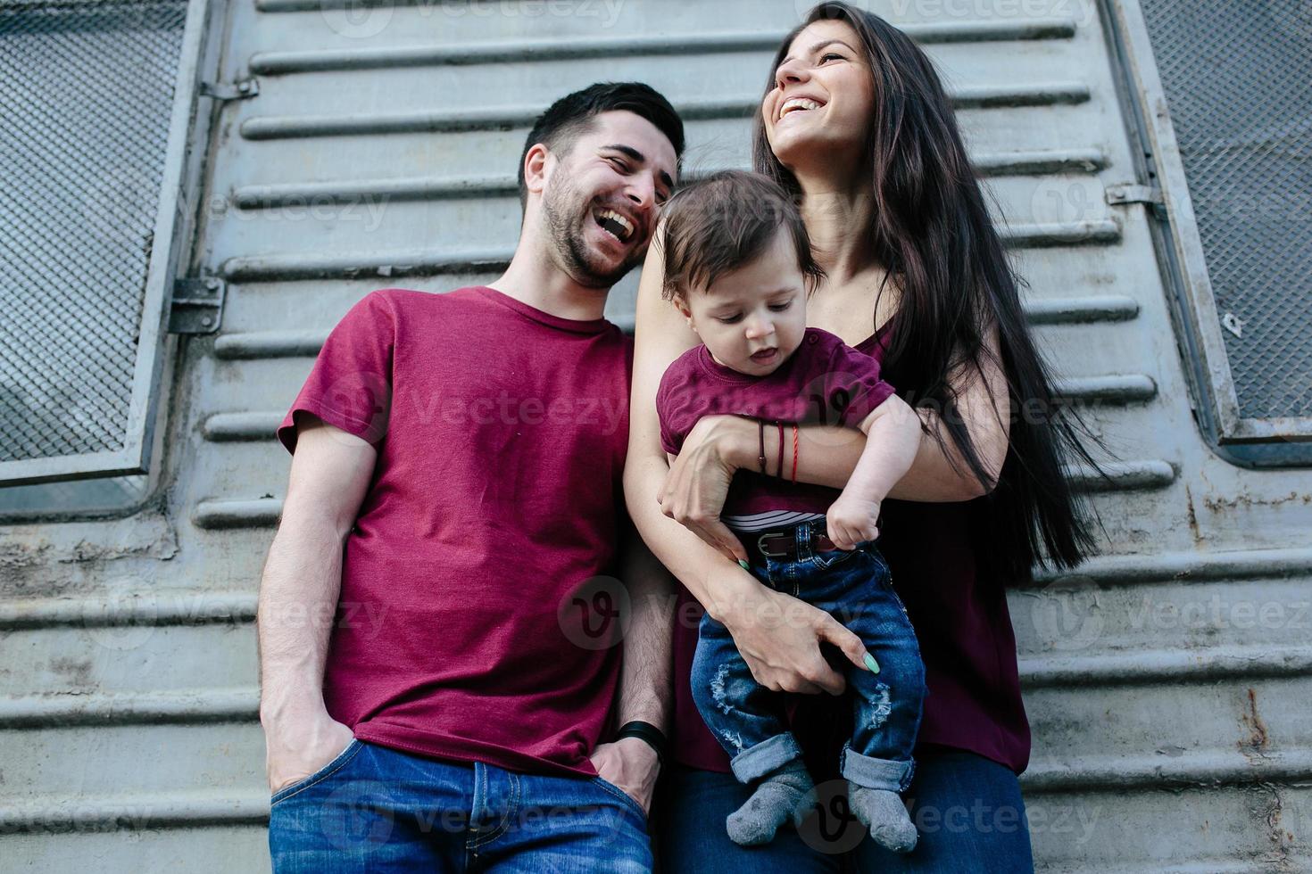 young family with a child photo