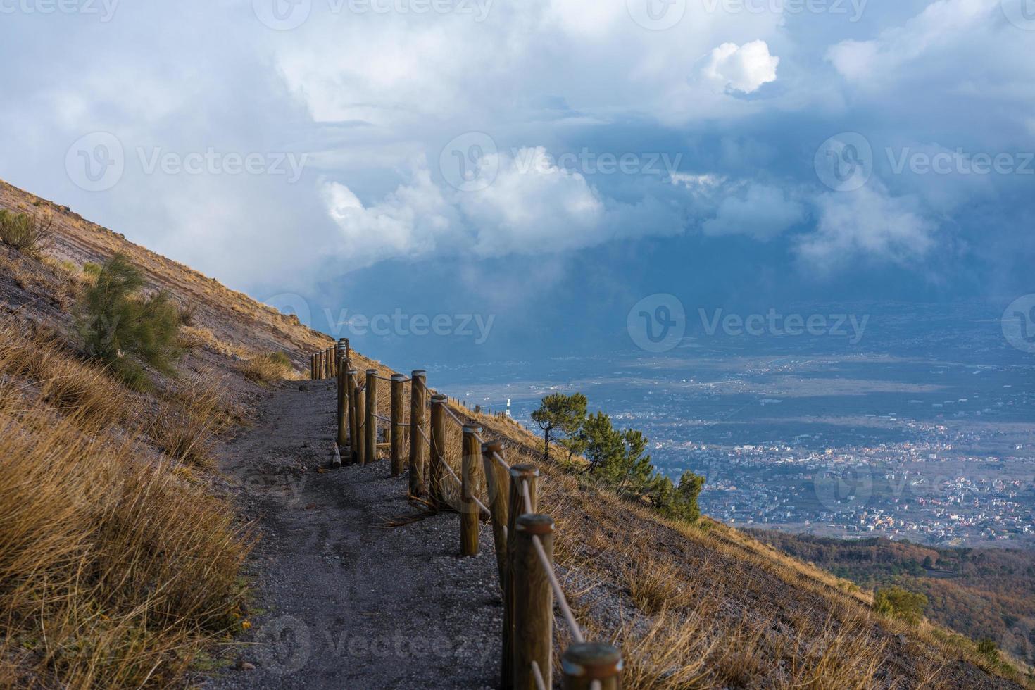 trail on a mountainside photo