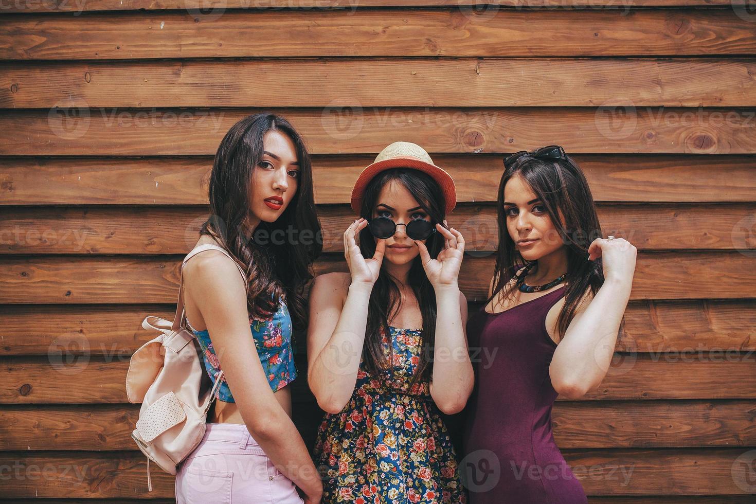 three young beautiful girls photo