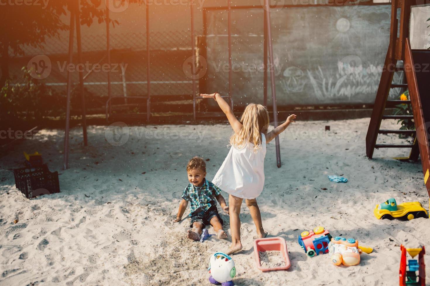 beautiful family at the park photo