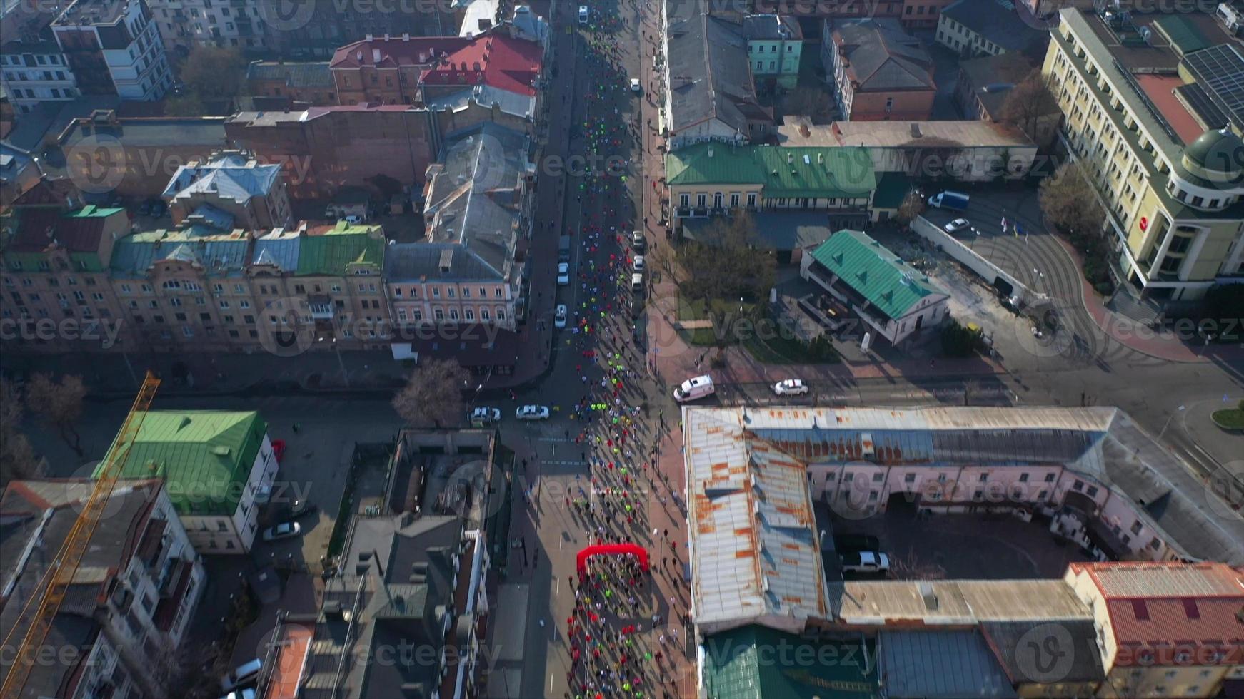 Nova Poshta Kyiv Half Marathon. Aerial view. photo