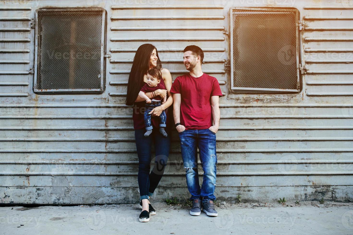 young family with a child photo