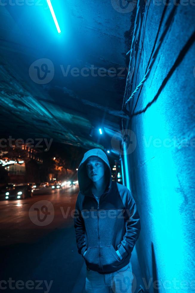 Man under the bridge photo