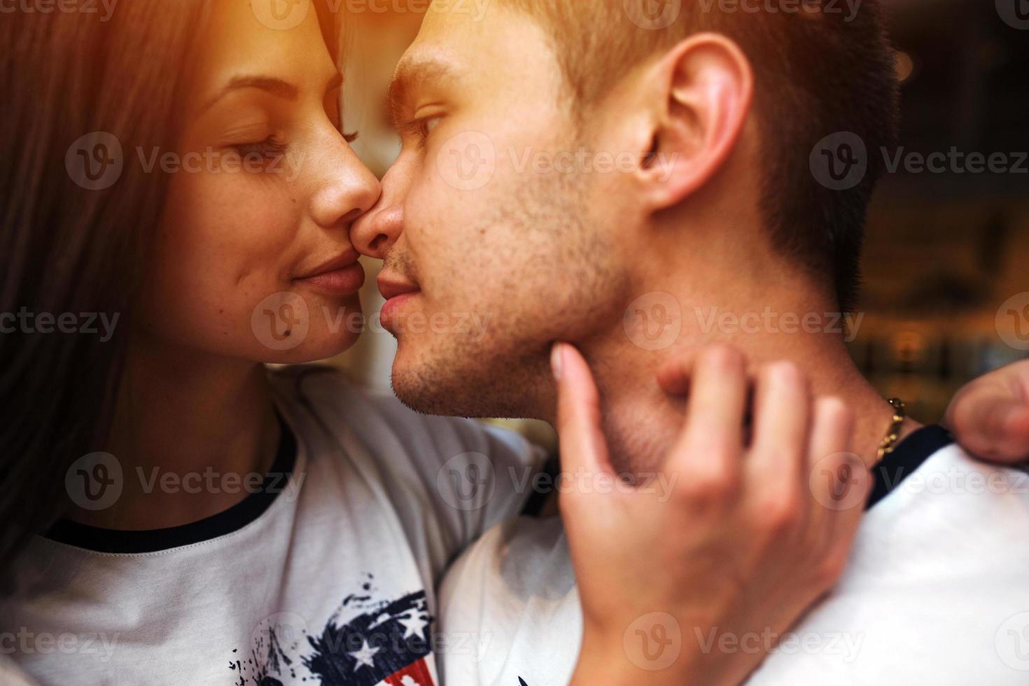 Couple have fun in the city photo
