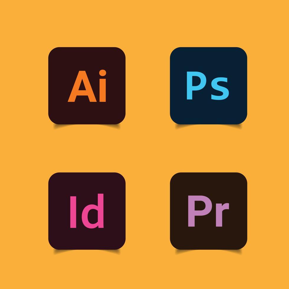 iconos de adobe arte vectorial vector