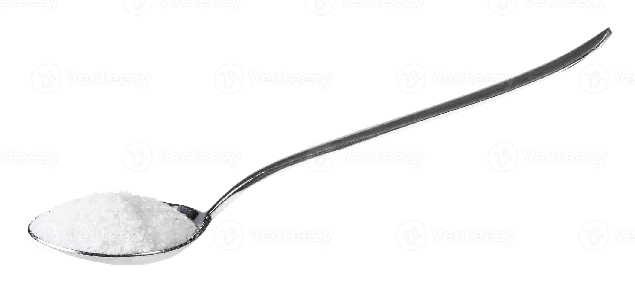 side view of tablespoon with grained Rock Salt photo