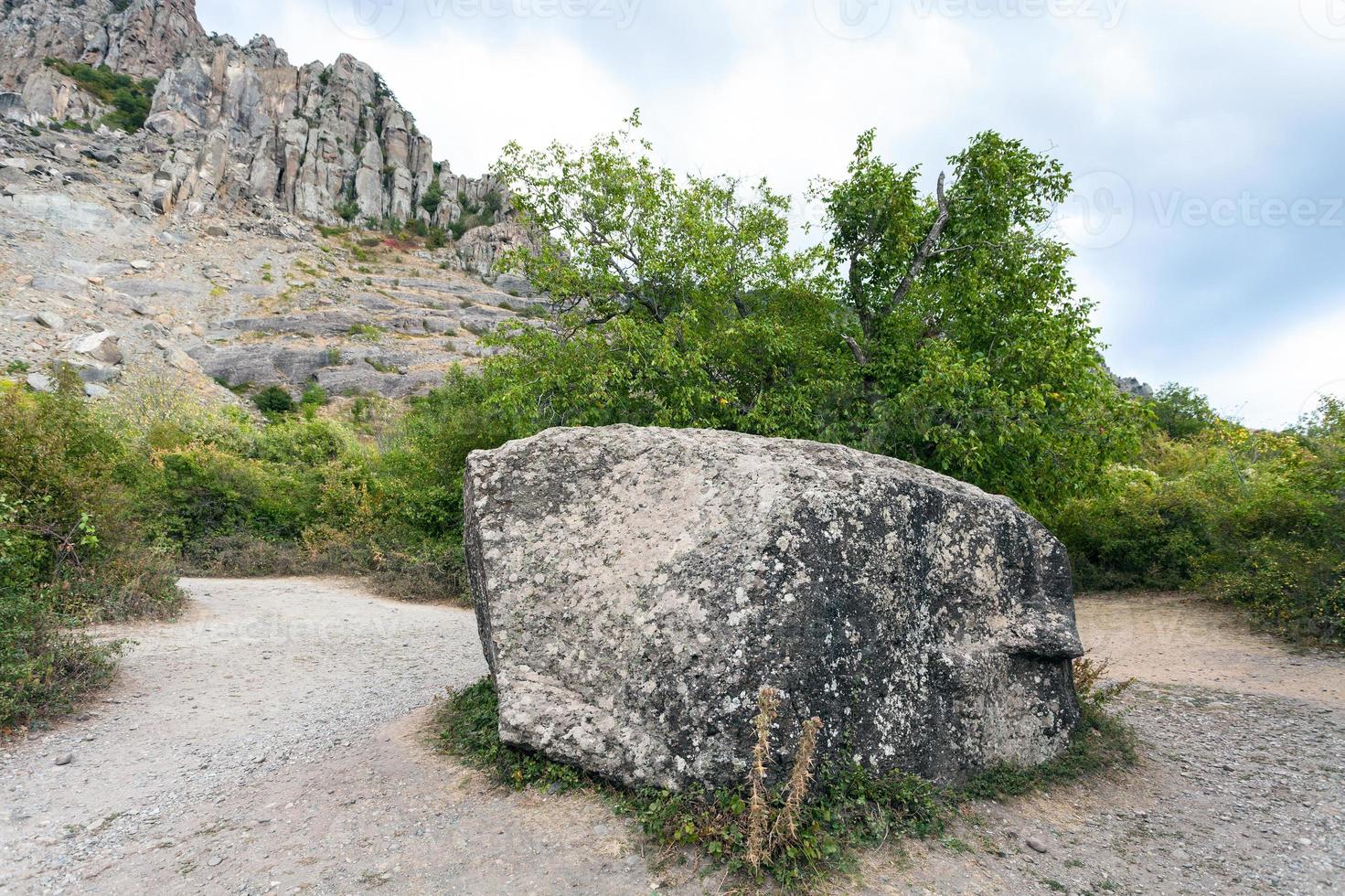 big stone in natural park The Valley of Ghosts photo