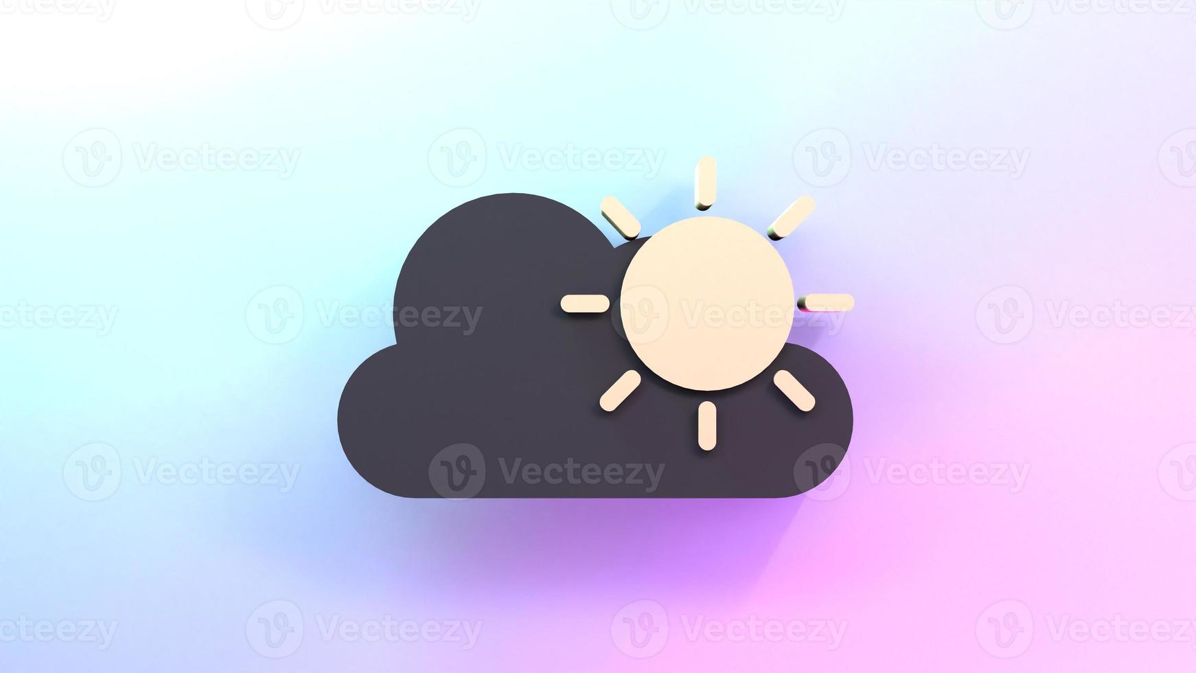 Weather icon. 3d render illustration. photo