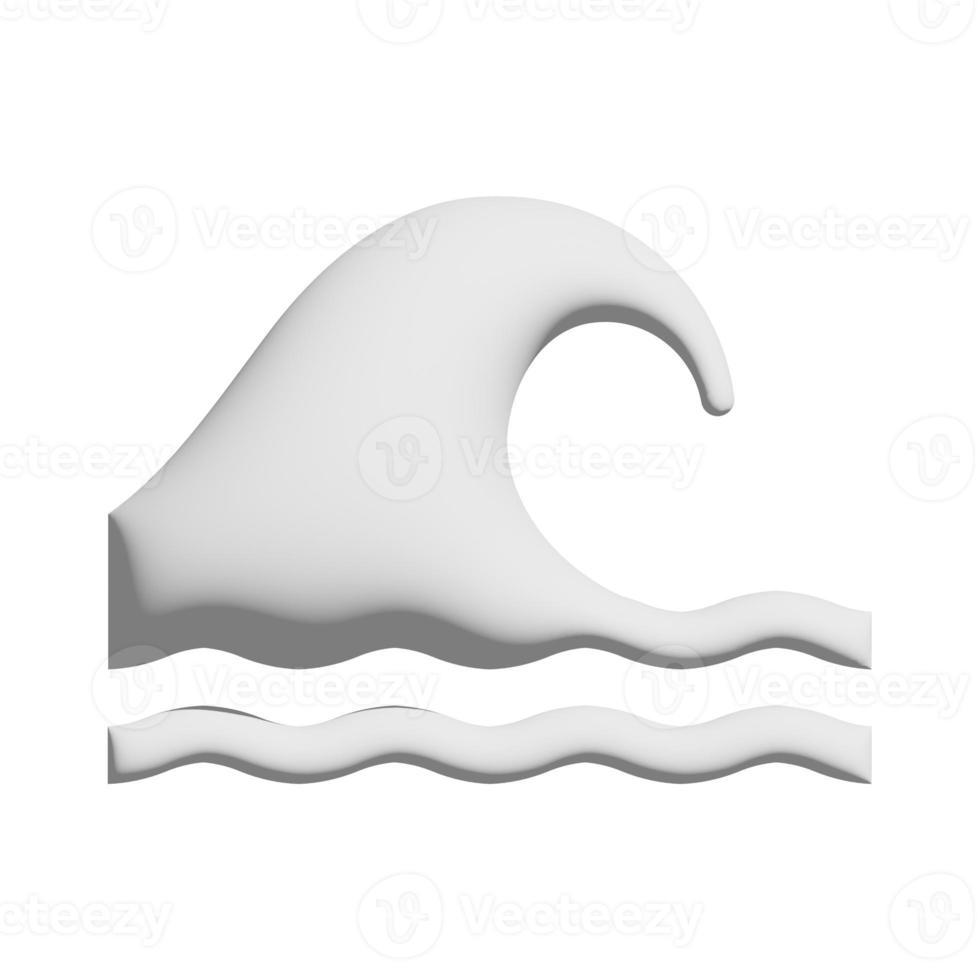 Wave icon 3d design for application and website presentation photo
