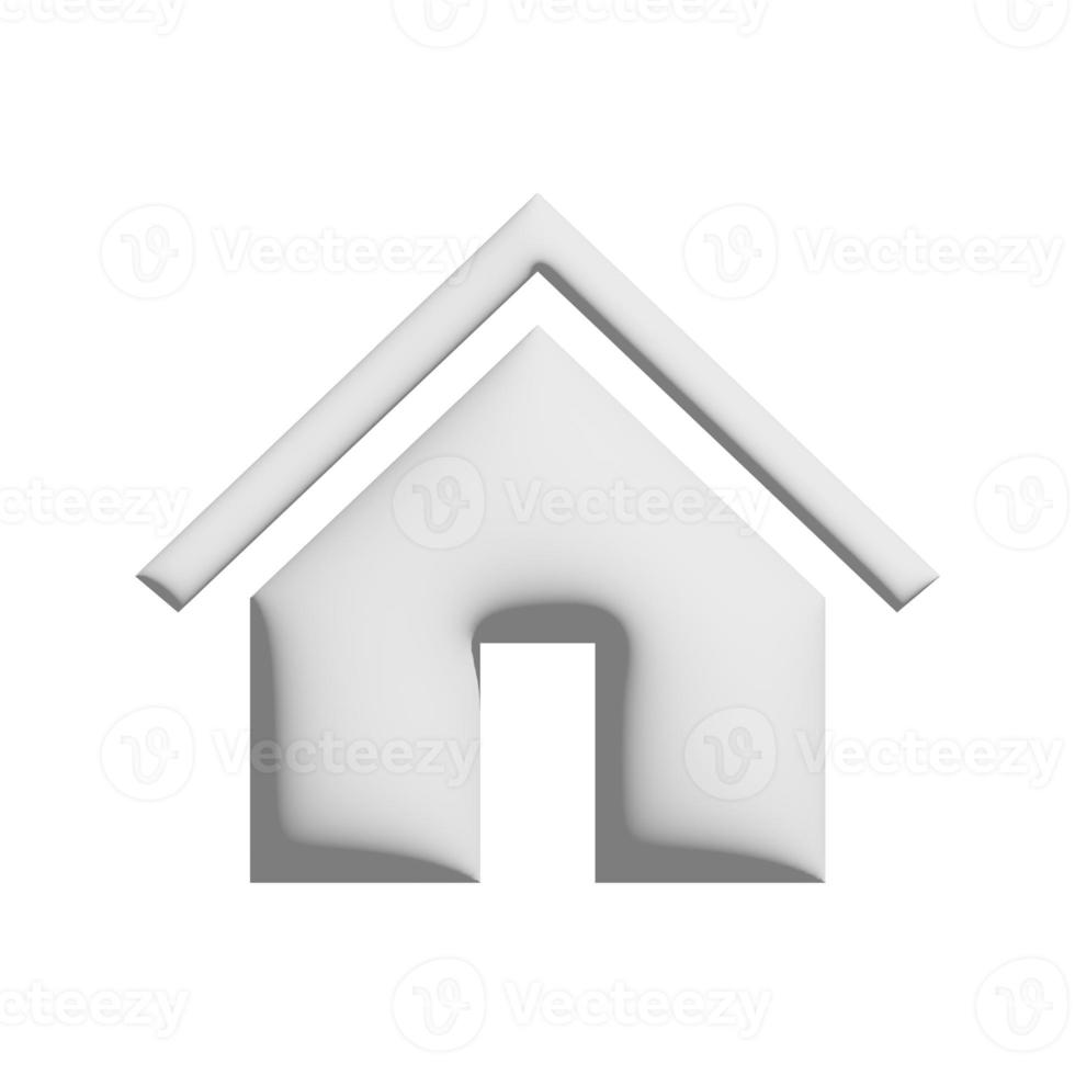 house icon 3d design for application and website presentation photo